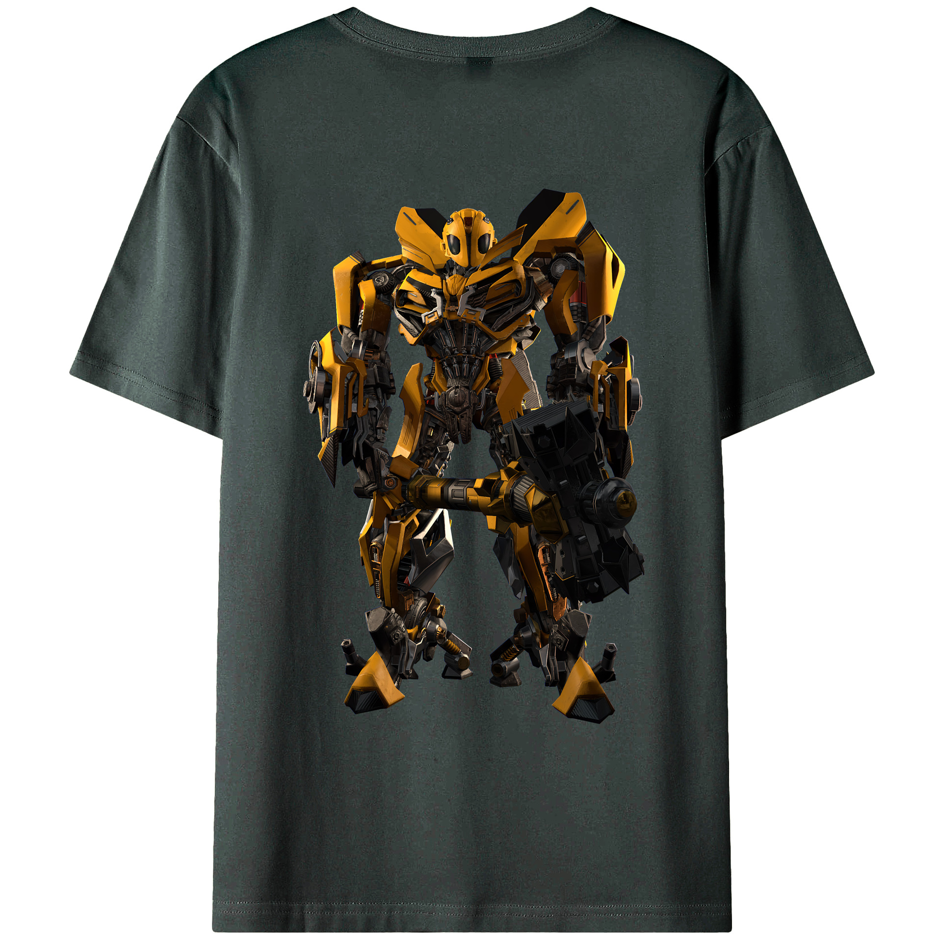 （画像用） Transformers トランスフォーマー 綿100％ メンズ半袖Tシャツ（バックプリント） 通気性